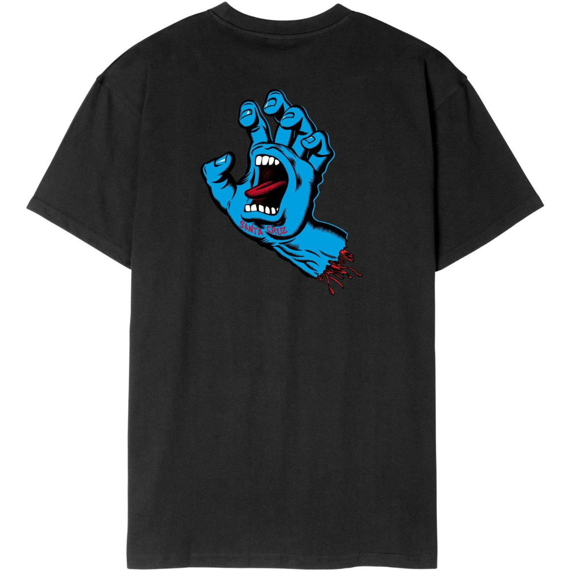 2026 Santa Cruz Mens Screaming Hand Chest T-Shirt SCA-TEE-13927 - Black